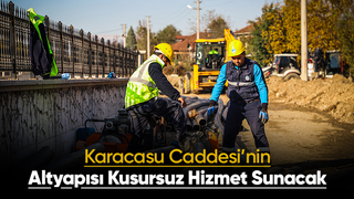 Karacasu Caddesi’nne içme suyu ve yağmur suyu hattı