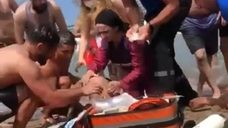 Karadenizde boğulan iki kardeşe acı veda