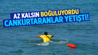 Karadenizde boğulma tehlikesi geçirdi