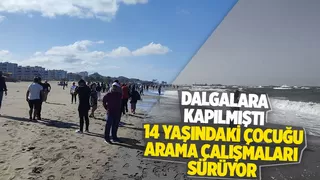 Karadenizde kaybolan çocuğu arama çalışmaları devam ediyor