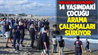 Karadenizde kaybolan çocuğu arama çalışmaları devam ediyor