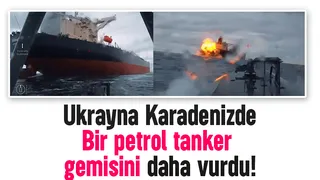 Karadenizde petrol tanker gemisine saldırı kamerada