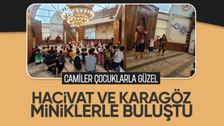 Akşemsettin Camii'nde çocuklar Hacivat-Karagöz etkinliği ile eğlendi