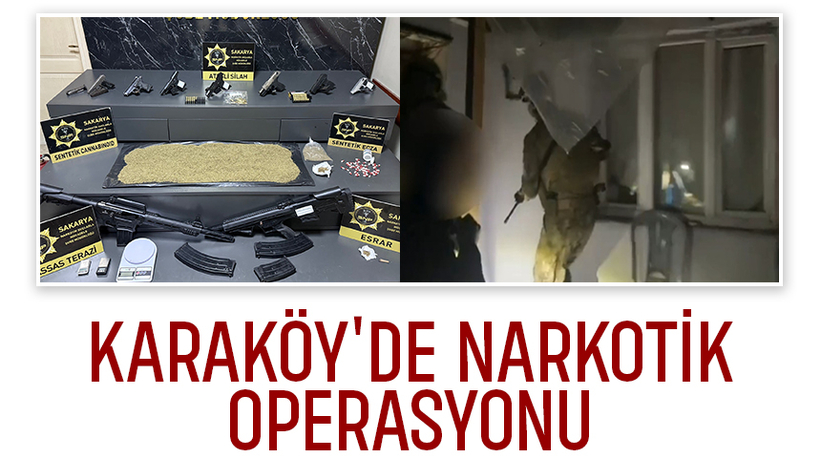 Karaköy'de çok sayıda adrese baskın; Silahlar ve uyuşturucu ele geçirildi