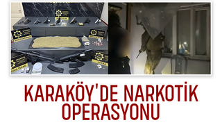 Karaköy'de çok sayıda adrese baskın; Silahlar ve uyuşturucu ele geçirildi