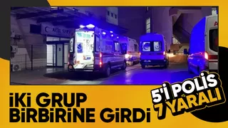 Karaköy'de kavga: 5'i polis 7 yaralı