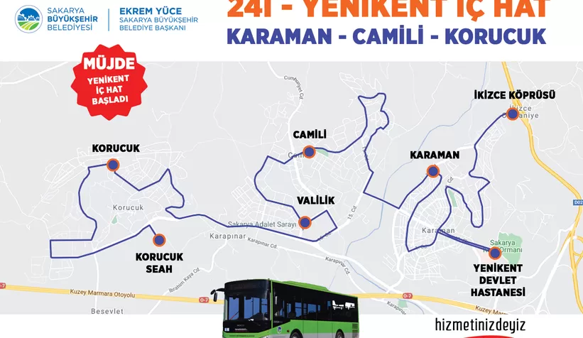 Karaman-Camili-Korucuk içi yeni hat hizmete başladı