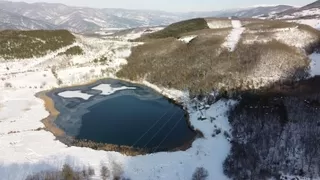 Karamurat Gölü'nden kış manzarası