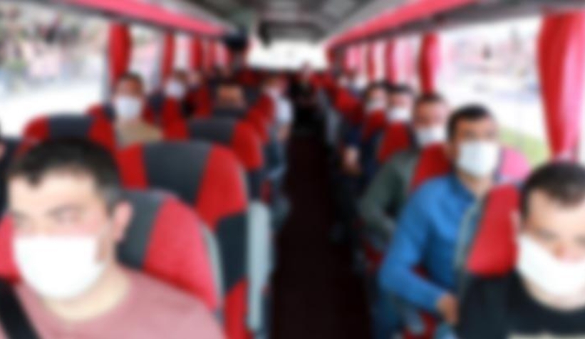 Karantinada olması gereken 2 kişi yolcu otobüsünden çıktı