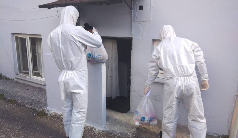 Karantinadakilere gıda ihtiyaçlarını büyükşehir ulaştırıyor
