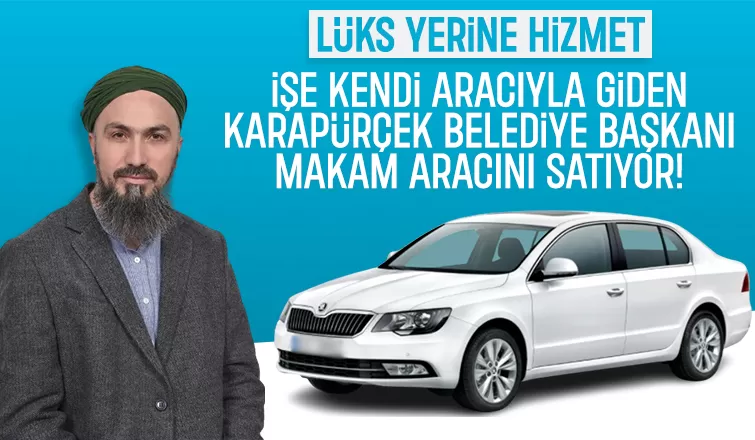 Karapürçek'in Başkanı fark oluşturuyor; Makam aracı yerine kendi aracı
