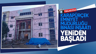 Karapürçek te Emniyet Müdürlüğü binası inşaatı kaldığı yerden devam
