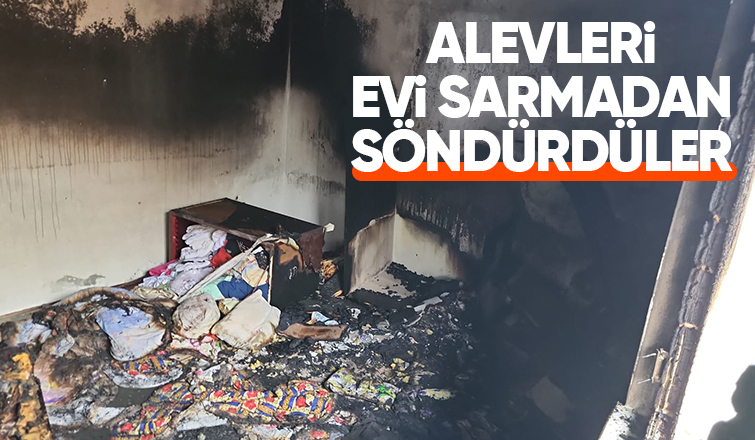 Karapürçek'te ev yangını