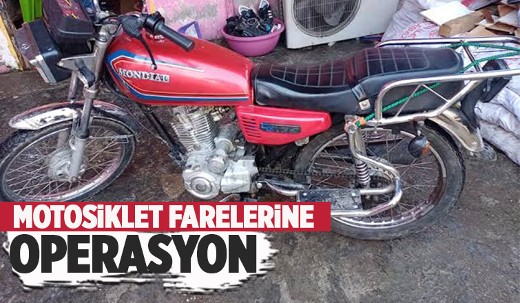 Karapürçek'te motosiklet hırsızlarına operasyon