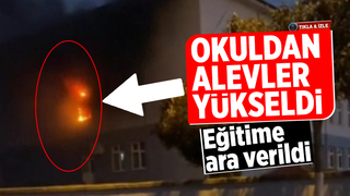 Karapürçek'te okulda yangın çıktı