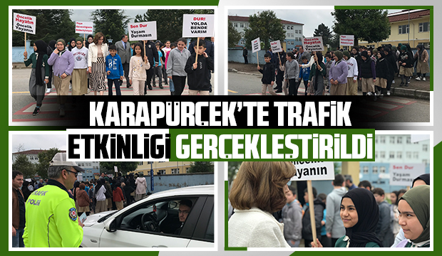 Karapürçek'te trafik haftası kapsamında etkinlik gerçekleştirildi