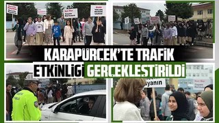 Karapürçek'te trafik haftası kapsamında etkinlik gerçekleştirildi