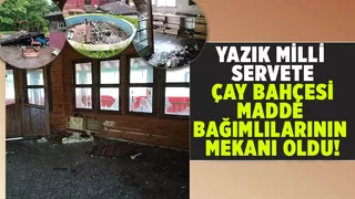 Karapürçek'teki çay bahçesi harabeye döndü