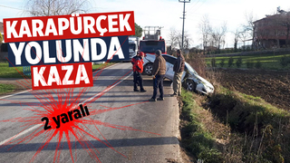 Karapürçek yolunda kaza: 2 yaralı
