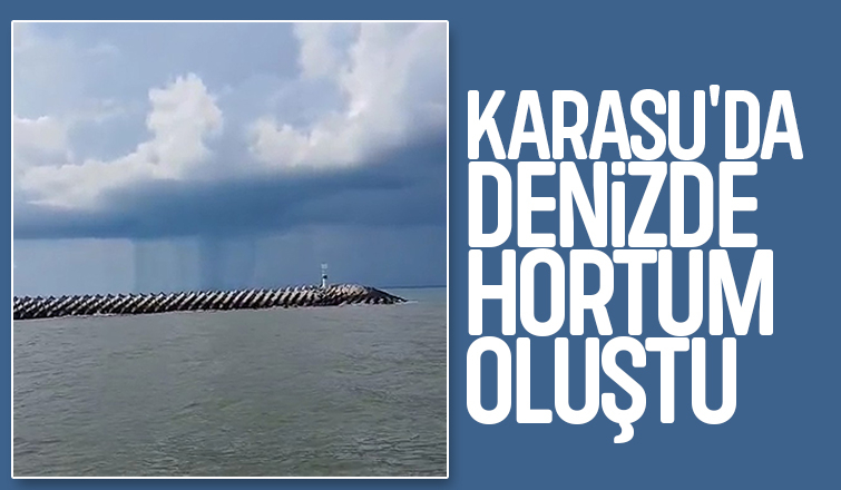 Karasu açıklarında hortum oluştu
