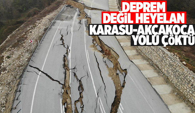 Karasu Akçokoca yolu tamamen çöktü