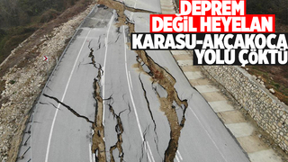 Karasu Akçokoca yolu tamamen çöktü