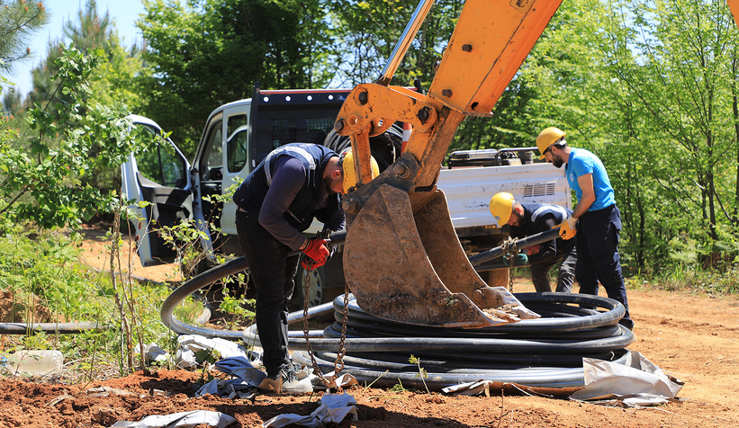 Karasu Aziziye'ye 6 bin 500 metrelik içme suyu hattı