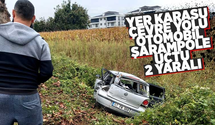 Karasu çevre yolunda kaza: 2 yaralı