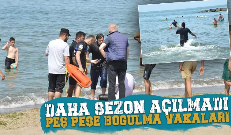 Karasu'da 2 kişi boğulma tehlikesi geçirdi