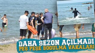 Karasu'da 2 kişi boğulma tehlikesi geçirdi