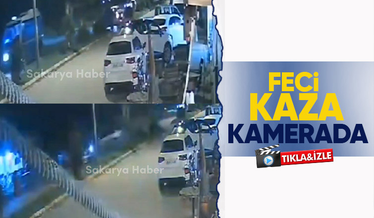 Karasu da 3 kişinin yaralandığı kaza anı kamerada
