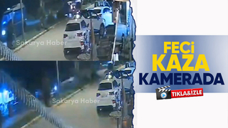 Karasu da 3 kişinin yaralandığı kaza anı kamerada