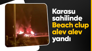 Karasu'da alevli gece