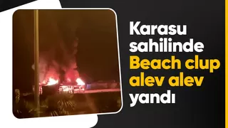 Karasu'da alevli gece