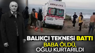 Karasu'da tekne battı: baba öldü, oğlu kurtarıldı