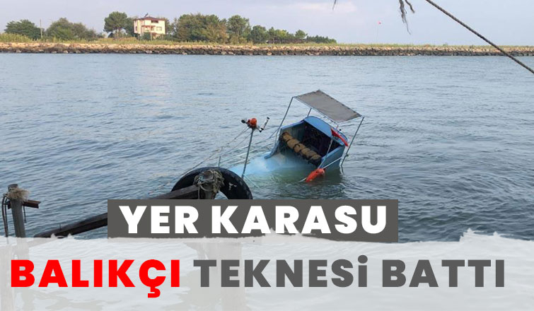 Karasu'da balıkçı teknesi battı