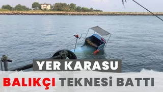 Karasu'da balıkçı teknesi battı