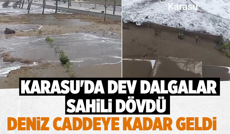 Karasu'da deniz caddeye kadar geldi