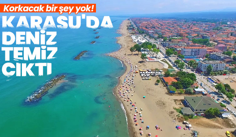 Karasu'da deniz temiz çıktı