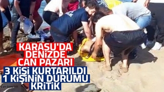 Karasu'da denizde can pazarı