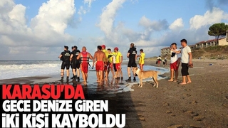 Karasu'da denize giren 2 kişi kayboldu