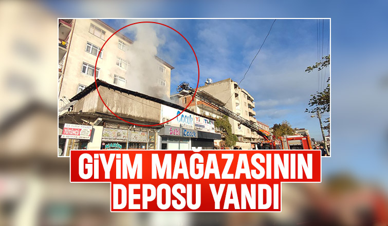 Karasu'da depo yangını