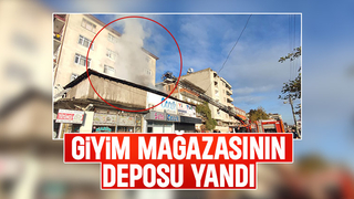 Karasu'da depo yangını