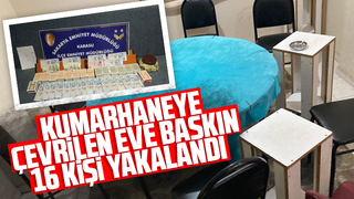 Karasu'da eve kumar baskını: 16 kişi yakalandı