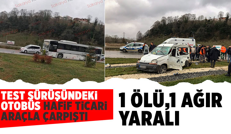 Karasu'da feci kaza: 1 ölü, 1 ağır yaralı