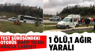 Karasu'da feci kaza: 1 ölü, 1 ağır yaralı