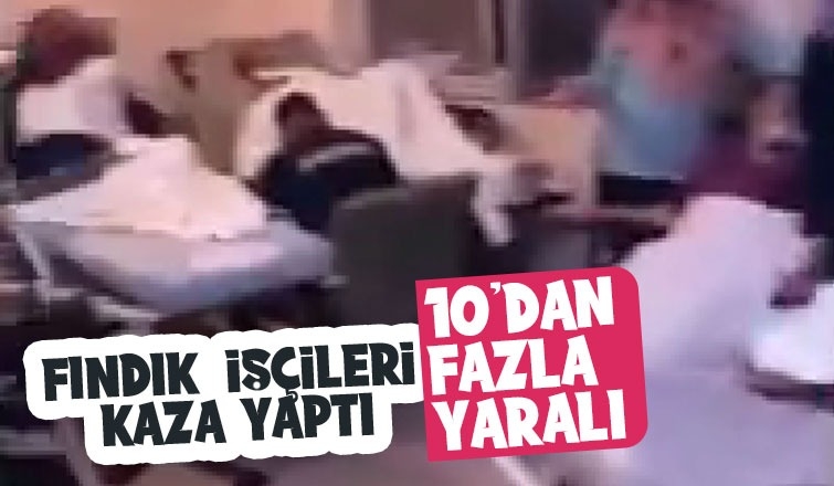 Karasu'da fındık işçileri kaza yaptı