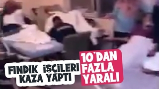 Karasu'da fındık işçileri kaza yaptı