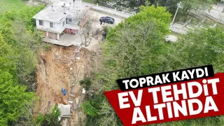 Karasu'da heyelan