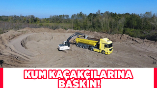 Karasu'da kaçak kum alanlara operasyon